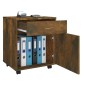 vidaXL Rollschrank Räuchereiche 45x38x54 cm Holzwerkstoff vidaXL Rollschrank Räuchereiche 45x38x54 cm Holzwerkstoff