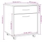 vidaXL Rollschrank Räuchereiche 45x38x54 cm Holzwerkstoff vidaXL Rollschrank Räuchereiche 45x38x54 cm Holzwerkstoff