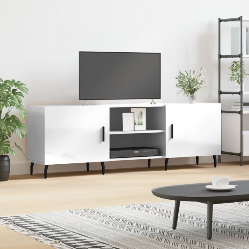 vidaXL TV-Schrank Hochglanz-Weiß 150x30x50 cm Holzwerkstoff vidaXL TV-Schrank Hochglanz-Weiß 150x30x50 cm Holzwerkstoff