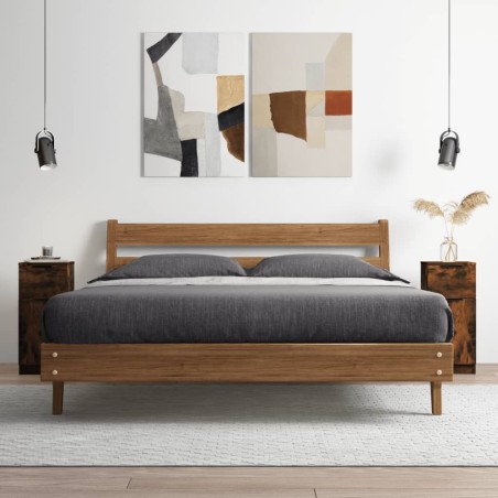 vidaXL Sideboard Räuchereiche 30x30x70 cm Holzwerkstoff