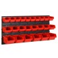 vidaXL 26-tlg Stapelboxen-Wandregal Rot & Schwarz 77x39cm Polypropylen vidaXL 26-tlg Stapelboxen-Wandregal Rot & Schwarz 77x39cm Polypropylen