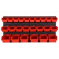 vidaXL 26-tlg Stapelboxen-Wandregal Rot & Schwarz 77x39cm Polypropylen vidaXL 26-tlg Stapelboxen-Wandregal Rot & Schwarz 77x39cm Polypropylen