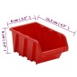 vidaXL 26-tlg Stapelboxen-Wandregal Rot & Schwarz 77x39cm Polypropylen vidaXL 26-tlg Stapelboxen-Wandregal Rot & Schwarz 77x39cm Polypropylen