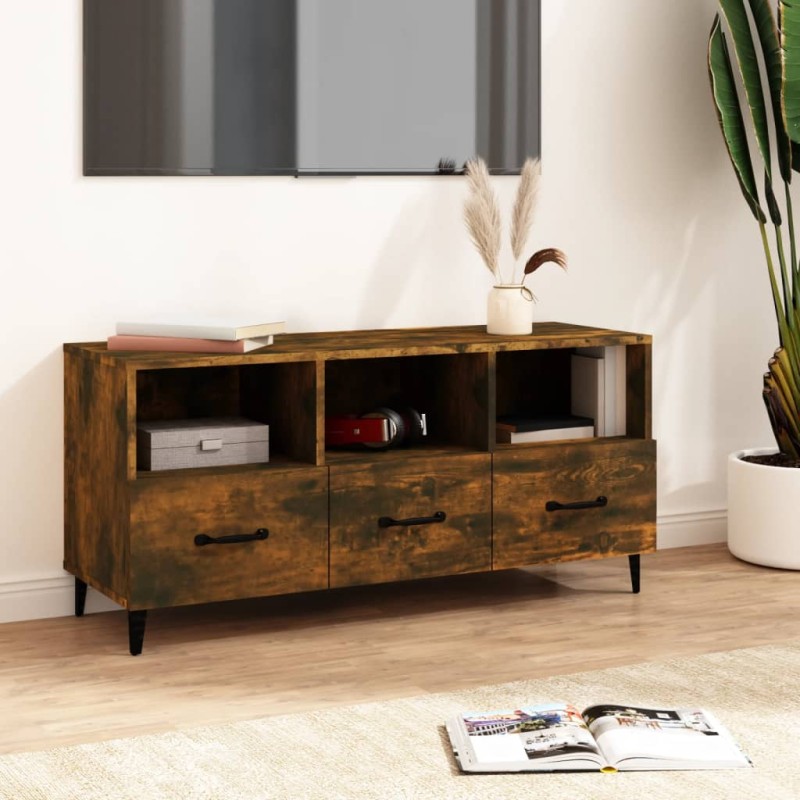 vidaXL TV-Schrank Räuchereiche 102x35x50 cm Holzwerkstoff vidaXL TV-Schrank Räuchereiche 102x35x50 cm Holzwerkstoff