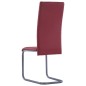 vidaXL Freischwinger 6 Stk. Rot Kunstleder vidaXL Freischwinger 6 Stk. Rot Kunstleder
