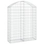 vidaXL Gabione mit Hochbogen 100x30x120/140 cm Verzinktes Eisen vidaXL Gabione mit Hochbogen 100x30x120/140 cm Verzinktes Eisen
