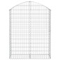 vidaXL Gabione mit Hochbogen 100x30x120/140 cm Verzinktes Eisen vidaXL Gabione mit Hochbogen 100x30x120/140 cm Verzinktes Eisen