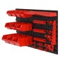vidaXL 35-tlg Stapelboxen-Wandregal Rot & Schwarz 77x39cm Polypropylen vidaXL 35-tlg Stapelboxen-Wandregal Rot & Schwarz 77x39cm Polypropylen