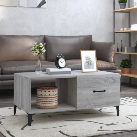 vidaXL Couchtisch Grau Sonoma 90x50x40 cm Holzwerkstoff