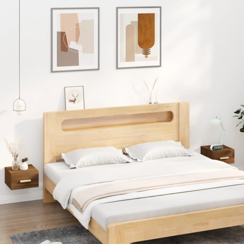 vidaXL Wand-Nachttische 2 Stk. Braun Eichen-Optik 35x35x20 cm vidaXL Wand-Nachttische 2 Stk. Braun Eichen-Optik 35x35x20 cm