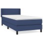 vidaXL Boxspringbett mit Matratze Blau 90x200 cm Stoff vidaXL Boxspringbett mit Matratze Blau 90x200 cm Stoff