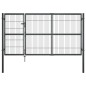 vidaXL Gartentor mit Pfosten Stahl 350×140 cm Anthrazit vidaXL Gartentor mit Pfosten Stahl 350×140 cm Anthrazit