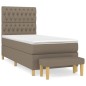 vidaXL Boxspringbett mit Matratze Taupe 90x190 cm Stoff vidaXL Boxspringbett mit Matratze Taupe 90x190 cm Stoff