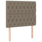 vidaXL Boxspringbett mit Matratze Taupe 90x190 cm Stoff vidaXL Boxspringbett mit Matratze Taupe 90x190 cm Stoff