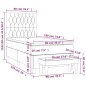 vidaXL Boxspringbett mit Matratze Taupe 90x190 cm Stoff vidaXL Boxspringbett mit Matratze Taupe 90x190 cm Stoff