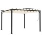 vidaXL Pavillon mit Lamellendach 3x3 m Creme Stoff und Aluminium vidaXL Pavillon mit Lamellendach 3x3 m Creme Stoff und Aluminium
