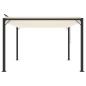 vidaXL Pavillon mit Lamellendach 3x3 m Creme Stoff und Aluminium vidaXL Pavillon mit Lamellendach 3x3 m Creme Stoff und Aluminium
