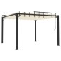 vidaXL Pavillon mit Lamellendach 3x3 m Creme Stoff und Aluminium vidaXL Pavillon mit Lamellendach 3x3 m Creme Stoff und Aluminium