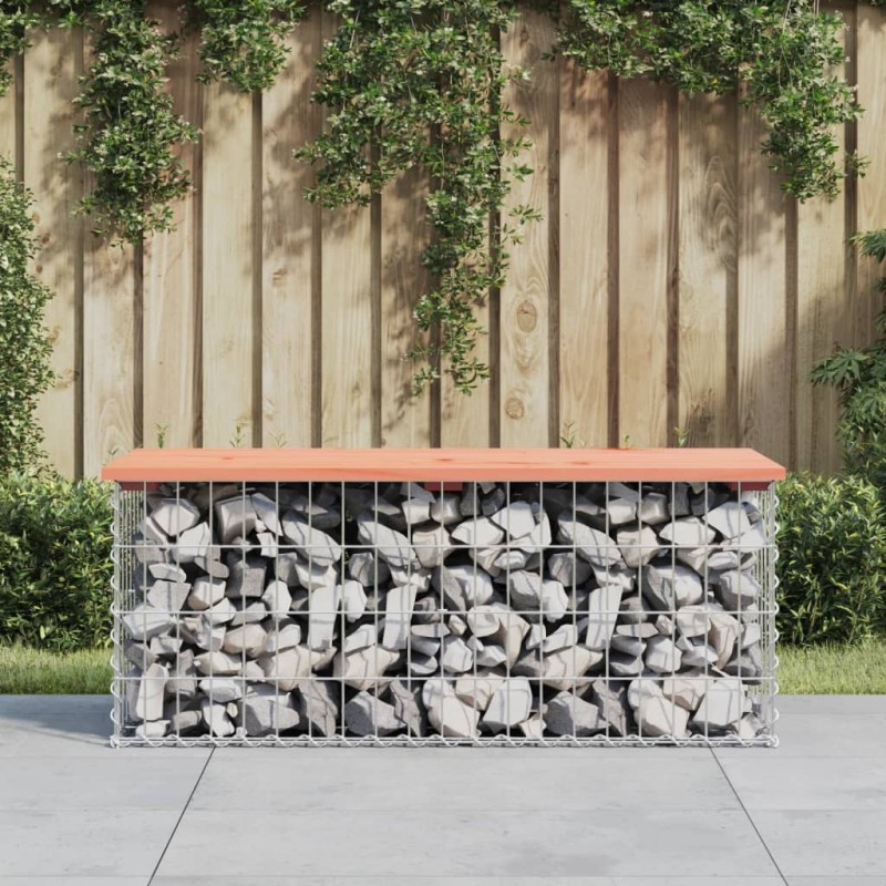 vidaXL Gartenbank aus Gabionen 103x44x42 cm Massivholz Douglasie vidaXL Gartenbank aus Gabionen 103x44x42 cm Massivholz Douglasie