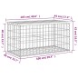 vidaXL Gartenbank aus Gabionen 103x44x42 cm Massivholz Douglasie vidaXL Gartenbank aus Gabionen 103x44x42 cm Massivholz Douglasie
