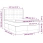 vidaXL Boxspringbett mit Matratze & LED Grau 140x200 cm Kunstleder vidaXL Boxspringbett mit Matratze & LED Grau 140x200 cm Kunstleder