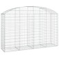 vidaXL Gabione mit Hochbogen 200x50x120/140 cm Verzinktes Eisen vidaXL Gabione mit Hochbogen 200x50x120/140 cm Verzinktes Eisen