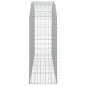 vidaXL Gabione mit Hochbogen 200x50x120/140 cm Verzinktes Eisen vidaXL Gabione mit Hochbogen 200x50x120/140 cm Verzinktes Eisen
