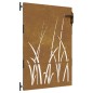 vidaXL Gartentor 85x125 cm Cortenstahl Gras-Design vidaXL Gartentor 85x125 cm Cortenstahl Gras-Design