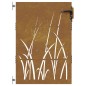 vidaXL Gartentor 85x125 cm Cortenstahl Gras-Design vidaXL Gartentor 85x125 cm Cortenstahl Gras-Design