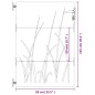 vidaXL Gartentor 85x125 cm Cortenstahl Gras-Design vidaXL Gartentor 85x125 cm Cortenstahl Gras-Design