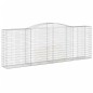 vidaXL Gabione mit Hochbogen 400x50x140/160 cm Verzinktes Eisen vidaXL Gabione mit Hochbogen 400x50x140/160 cm Verzinktes Eisen