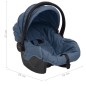 vidaXL Babyschale Marineblau 42x65x57 cm vidaXL Babyschale Marineblau 42x65x57 cm