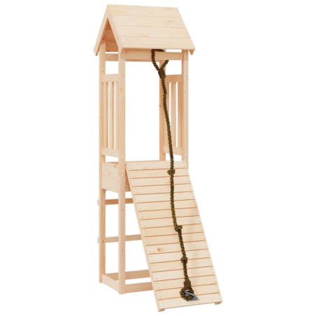 vidaXL Spielturm mit Kletterwand Massivholz Kiefer