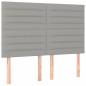 vidaXL Boxspringbett mit Matratze Hellgrau 140x190 cm Stoff vidaXL Boxspringbett mit Matratze Hellgrau 140x190 cm Stoff