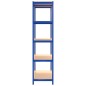 vidaXL Regale mit 5 Böden 4 Stk. Blau Stahl & Holzwerkstoff vidaXL Regale mit 5 Böden 4 Stk. Blau Stahl & Holzwerkstoff