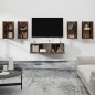 vidaXL 6-tlg. TV-Schrank-Set Braun Eichen-Optik Holzwerkstoff vidaXL 6-tlg. TV-Schrank-Set Braun Eichen-Optik Holzwerkstoff