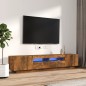 vidaXL 2-tlg. TV-Schrank-Set LED-Leuchten Räuchereiche Holzwerkstoff vidaXL 2-tlg. TV-Schrank-Set LED-Leuchten Räuchereiche Holzwerkstoff