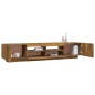 vidaXL 2-tlg. TV-Schrank-Set LED-Leuchten Räuchereiche Holzwerkstoff vidaXL 2-tlg. TV-Schrank-Set LED-Leuchten Räuchereiche Holzwerkstoff
