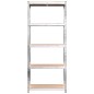 vidaXL Regale mit 5 Böden 5 Stk. Silbern Stahl & Holzwerkstoff vidaXL Regale mit 5 Böden 5 Stk. Silbern Stahl & Holzwerkstoff