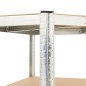 vidaXL Regale mit 5 Böden 5 Stk. Silbern Stahl & Holzwerkstoff vidaXL Regale mit 5 Böden 5 Stk. Silbern Stahl & Holzwerkstoff