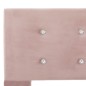 Bett mit Matratze Rosa Samt 160×200 cm Bett mit Matratze Rosa Samt 160×200 cm
