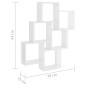 vidaXL Würfelregal Hochglanz-Weiß 78x15x93 cm Holzwerkstoff vidaXL Würfelregal Hochglanz-Weiß 78x15x93 cm Holzwerkstoff