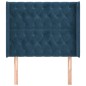 vidaXL Kopfteil mit Ohren Dunkelblau 103x16x118/128 cm Samt vidaXL Kopfteil mit Ohren Dunkelblau 103x16x118/128 cm Samt