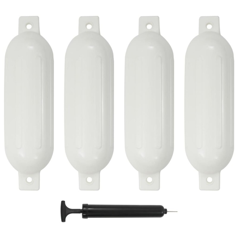 vidaXL Bootsfender 4 Stk. Weiß 51 x 14 cm PVC vidaXL Bootsfender 4 Stk. Weiß 51 x 14 cm PVC