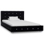 Bett mit Matratze Schwarz Samt 90x200 cm Bett mit Matratze Schwarz Samt 90x200 cm
