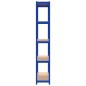 vidaXL Regale mit 5 Böden 4 Stk. Blau Stahl & Holzwerkstoff vidaXL Regale mit 5 Böden 4 Stk. Blau Stahl & Holzwerkstoff