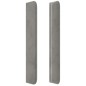 vidaXL Kopfteil mit Ohren Hellgrau 203x16x118/128 cm Samt