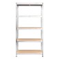 vidaXL Regale mit 5 Böden 3 Stk. Silbern Stahl & Holzwerkstoff vidaXL Regale mit 5 Böden 3 Stk. Silbern Stahl & Holzwerkstoff