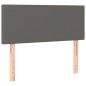 vidaXL Boxspringbett mit Matratze Grau 80x200 cm Kunstleder vidaXL Boxspringbett mit Matratze Grau 80x200 cm Kunstleder