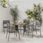 vidaXL 5-tlg. Garten-Essgruppe Poly Rattan Grau vidaXL 5-tlg. Garten-Essgruppe Poly Rattan Grau